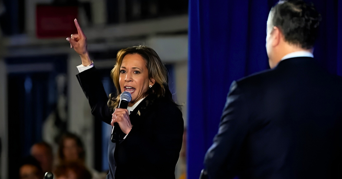Kamala Harris visits a watch party after debating Donald Trump in Philadelphia, September 10, 2024.
Image Source: Reuters